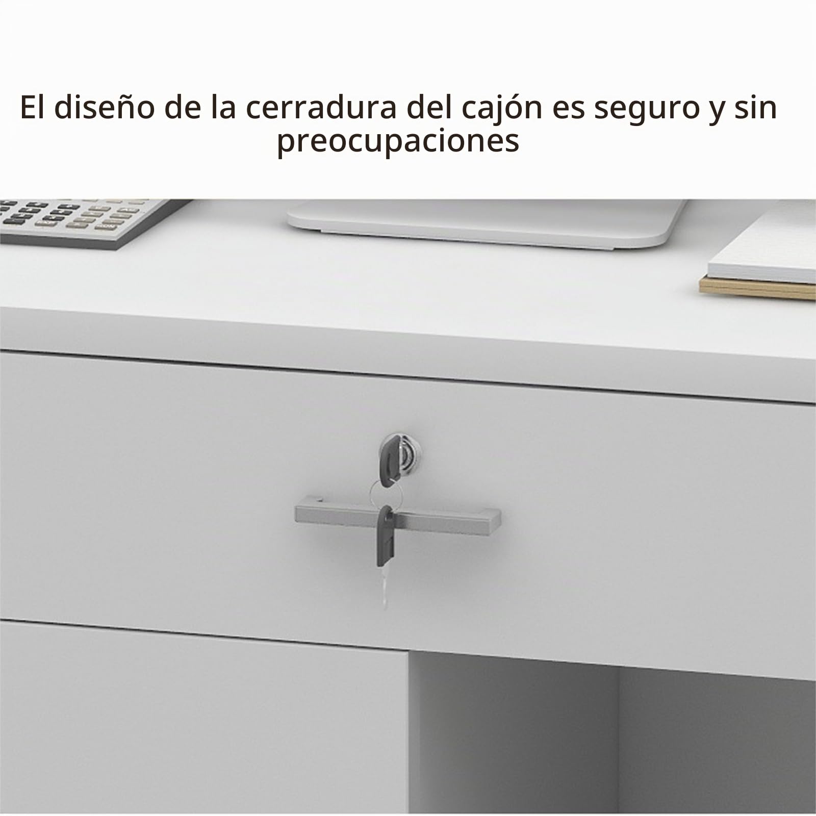 Cajas Registradoras, Mostrador De Escritorio En La Tienda O Recepción, Muebles De Madera Blanca, Ideal para Supermercados, Tiendas De Conveniencia, Hoteles