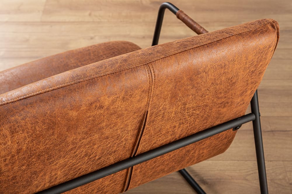invicta INTERIOR Retro Lounge Sessel Mustang Lounger antik Hellbraun Esszimmersessel Stuhl Besucherstuhl