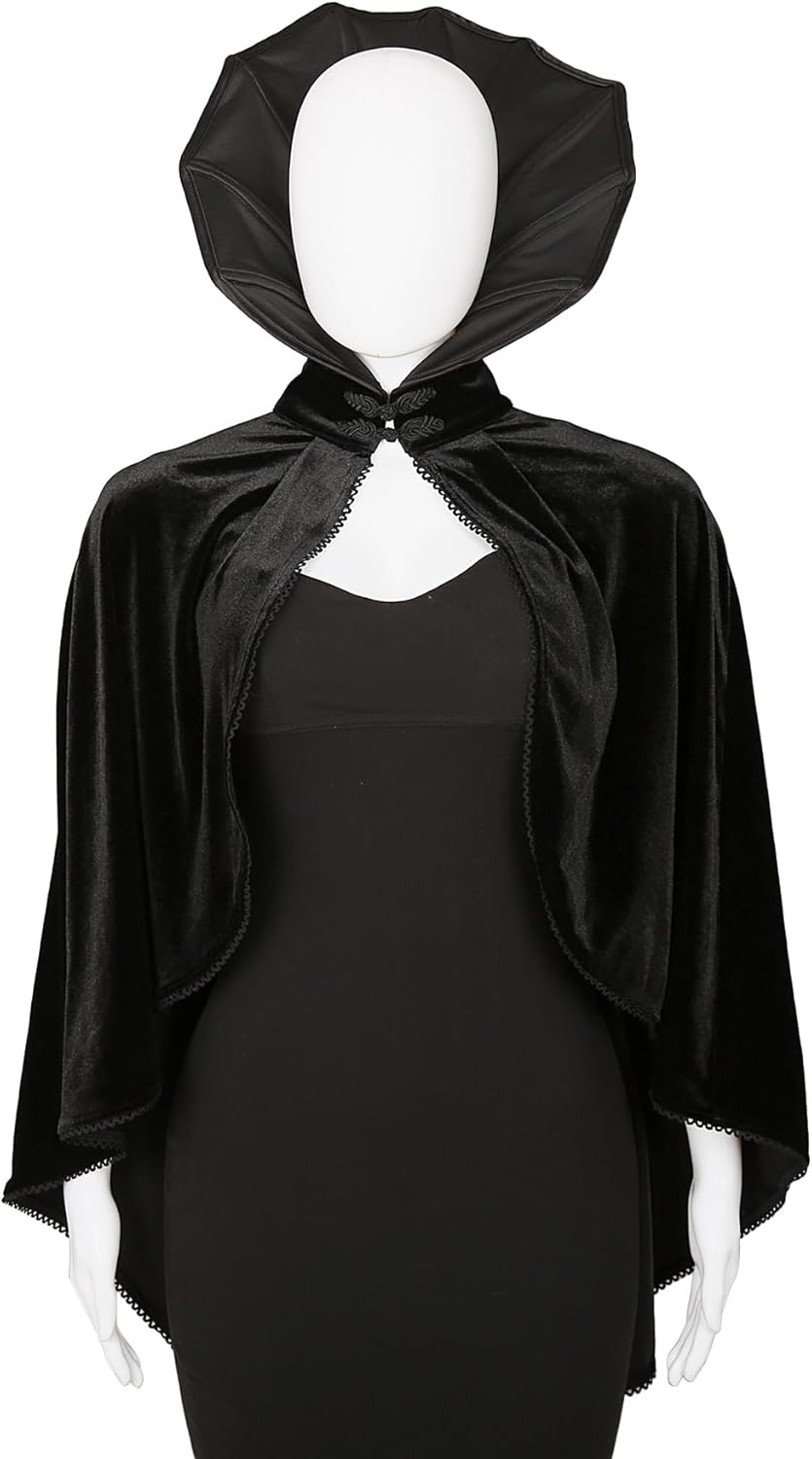 Joukavor Short Vampire Cape Velvet with Standup Collar for Women Cosplay - Image 8