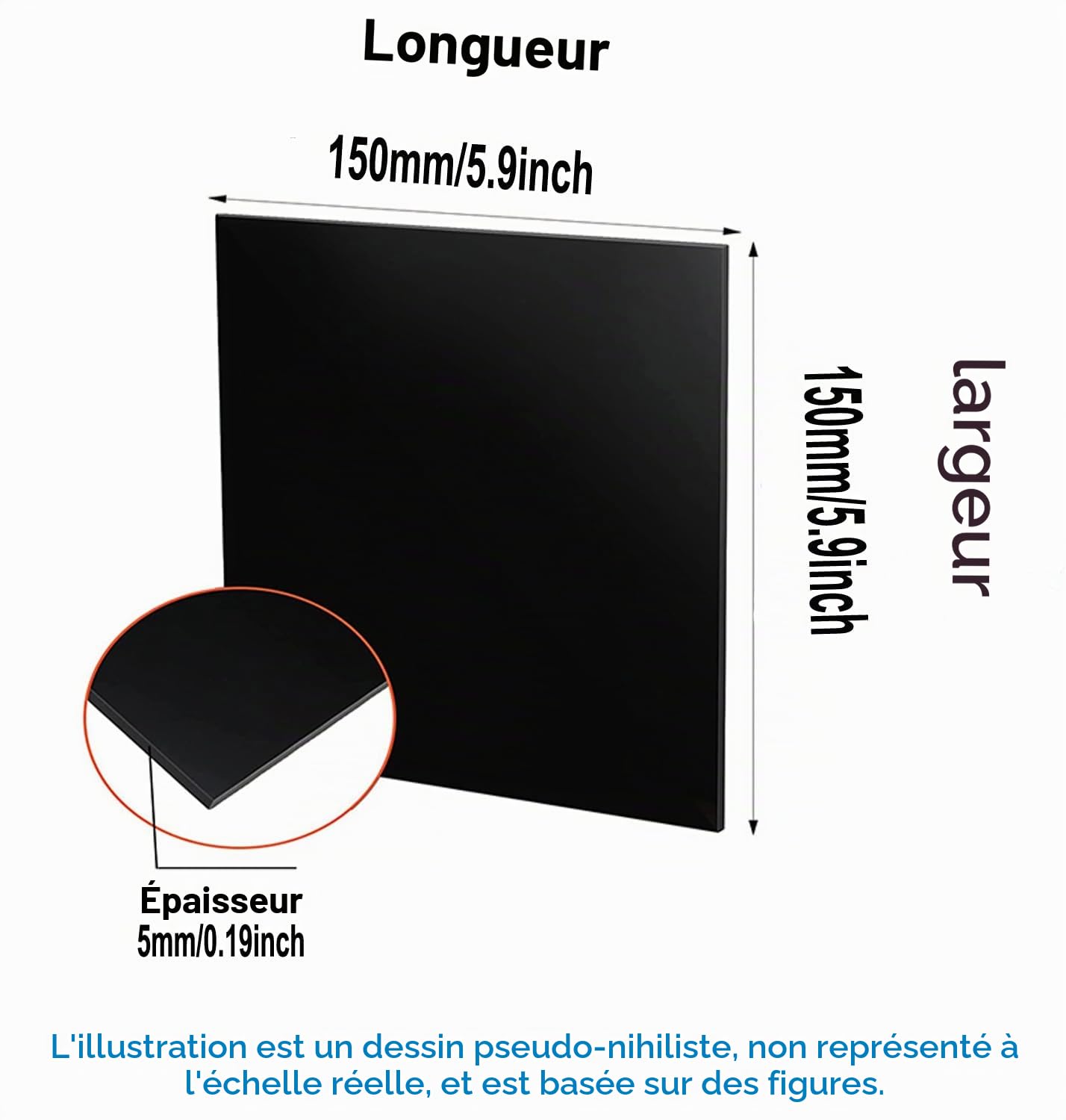 Bakélite Résine phénolique Plaques Plaques Panneaux Panneaux plats PCB Résistance mécanique 150mm x 150mm,Noir,5mm 3 tablets