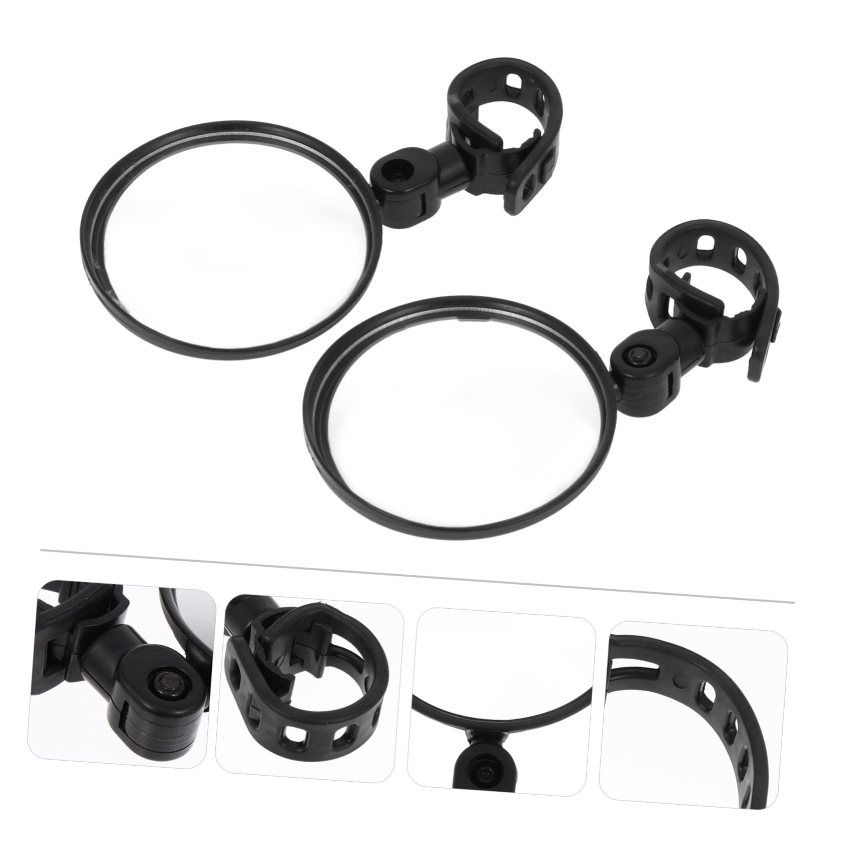 3 Set Specchietto Retrovisore Convesso Per Biciclette Facile Su Manubrio Sicurezza Per Ciclisti E Mountain Bike Visione 2 Pezzi*3