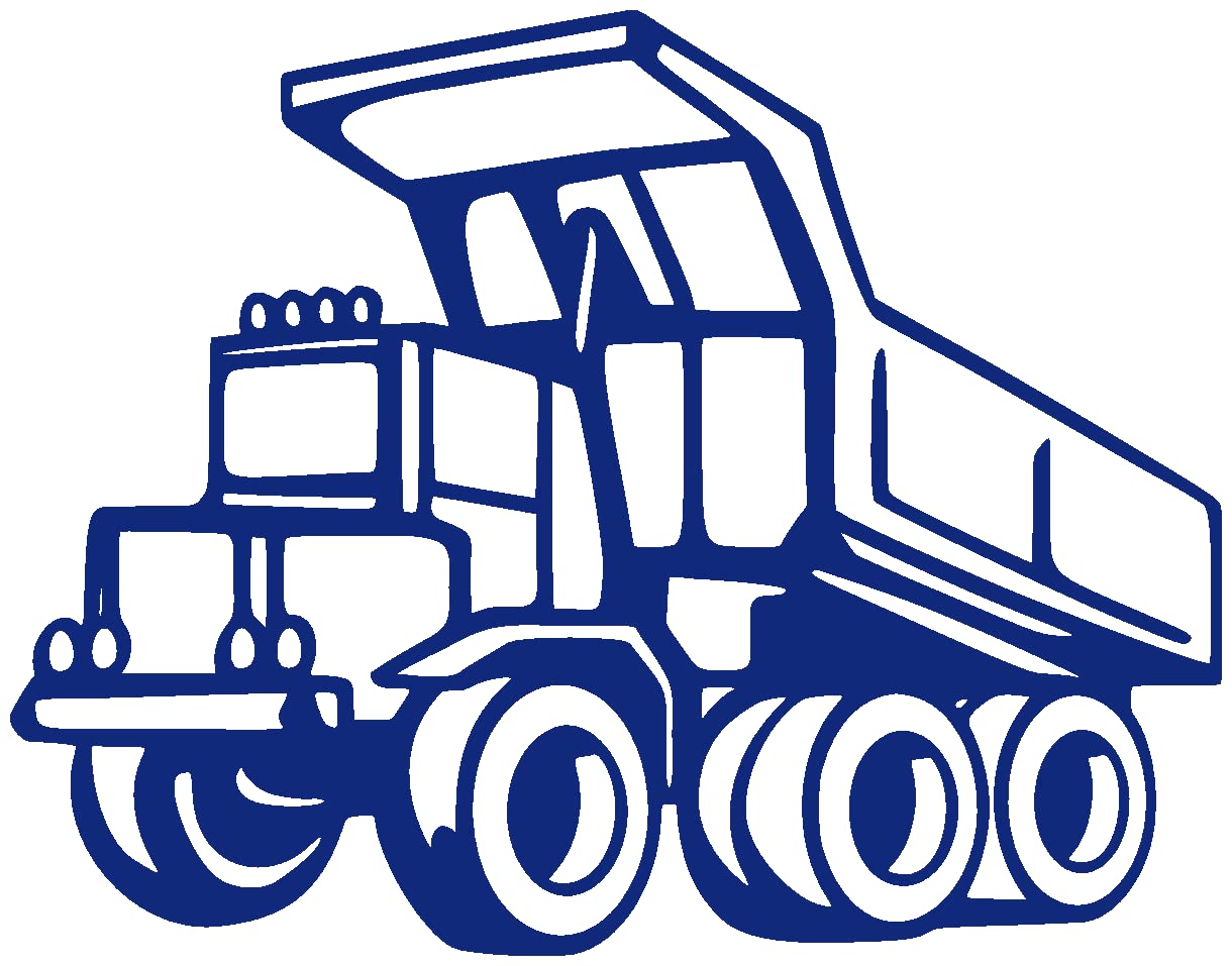 Samunshi® Wandtattoo Kipplaster Baumaschine Baustelle Wandsticker Wandaufkleber 120 x 91cm königsblau