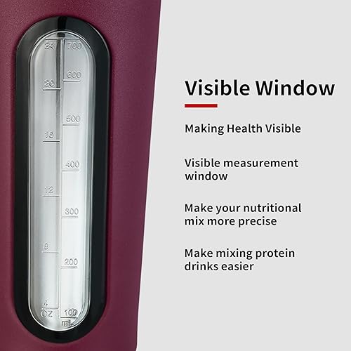 Miniatura 2 de TOOFEEL Botella mezcladora de proteínas de 28 onzas  Vasos agitadores de acero inoxidable para mezclas de proteínas, no se mantiene fríacaliente,