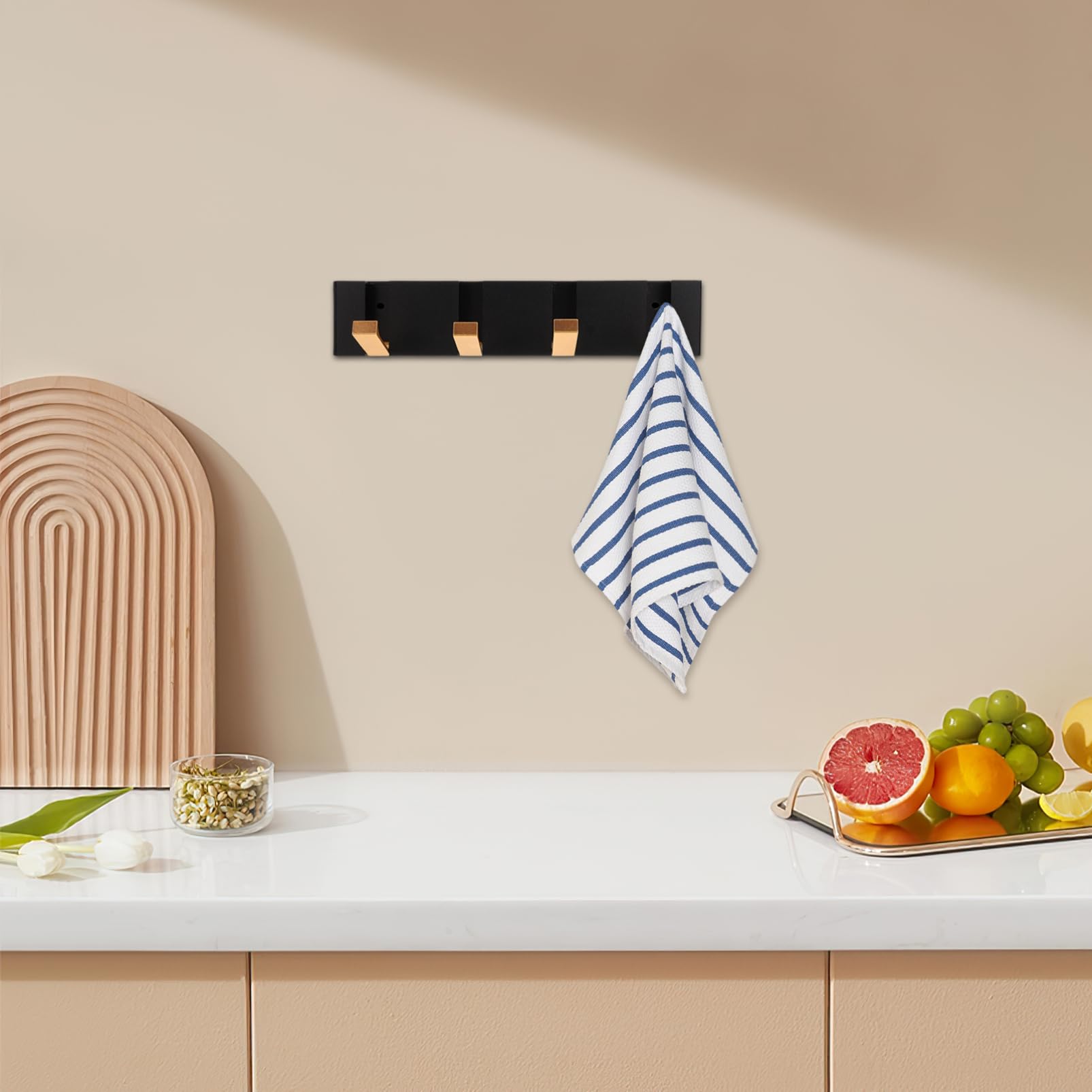 Garneck Gancio Appendiabiti Pieghevole Per Bagno Cucina Armadietto Appendere Vestiti Accappatoi Borse Cappotti Senza Robusto e Versatile