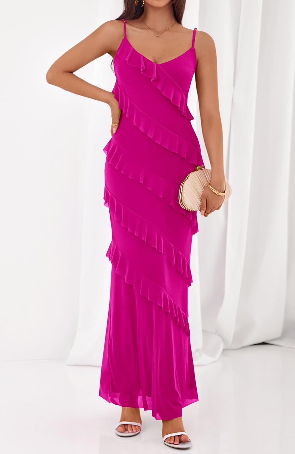 BTFBM Spring Dresses for Women 2026 Spaghetti Strap Bodcyon Solid Cocktail Wedding Guest Dress Summer Fashion Clothing - Image 6