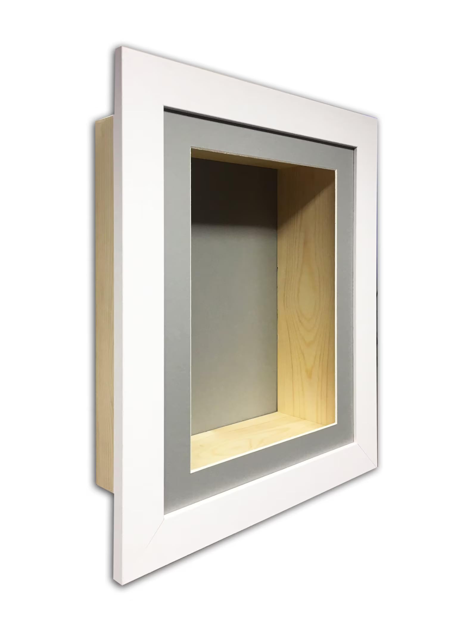 Deep Shadow Box Frame - 4 Inch Extra Deep 3D Display Case | Keepsake, Medal & Memorabilia Display | Grey Mount