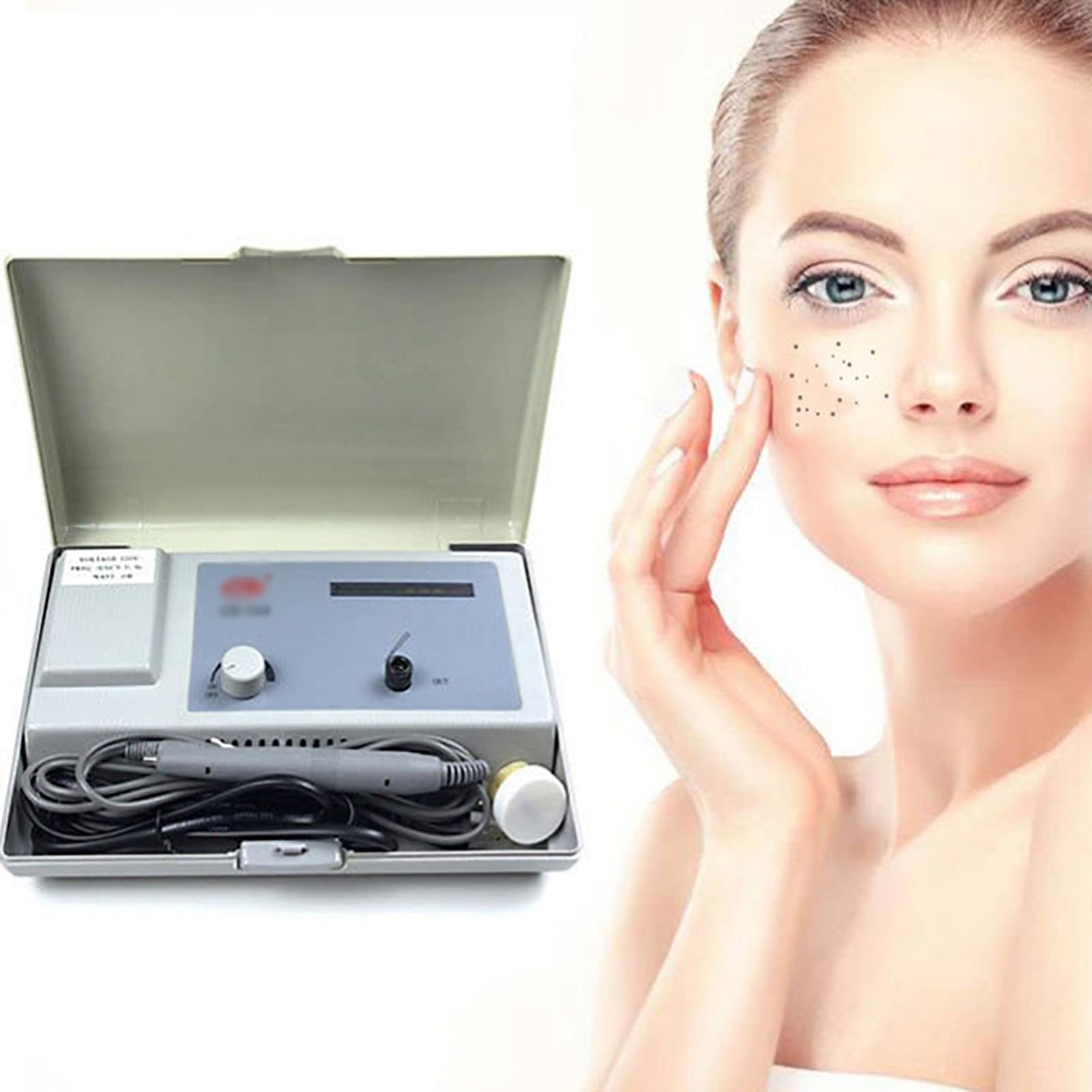 Picosecond Dark Spot Remove Machine, Mole Tattoo Removal Machine with 2 Thin Needles, Adjustable 10 Levels Intensity, Strengthen Breaks Up Melanin, No Scars, for Wart Nevus,Freckle, Acne Marks