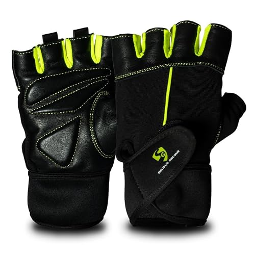 SG Shield Weightlifting Gloves | Gym Gloves with Soft Grip & Anti-Slip Palm | Half Finger Fitness Gloves for Men & Women, Breathable Workout Gloves for Training & Sports