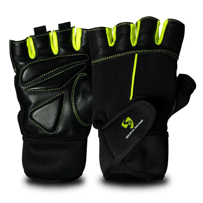 Image of SG Shield Weightlifting Gloves | Gym Gloves with Soft Grip & Anti-Slip Palm | Half Finger Fitness Gloves for Men & Women, Breathable Workout Gloves for Training & Sports