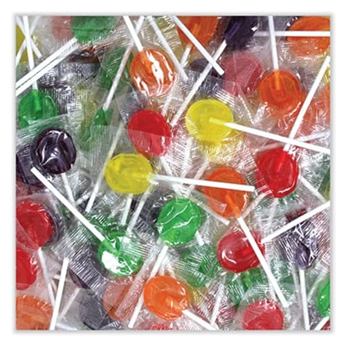Lollipops Assorted Fruit Flavor Kosher Suckers– 3Lbs 7 Fruity Flavors – Hard Candy – Individually Wrapped - Bulk Candy Pack (3 Pound) #TOP1