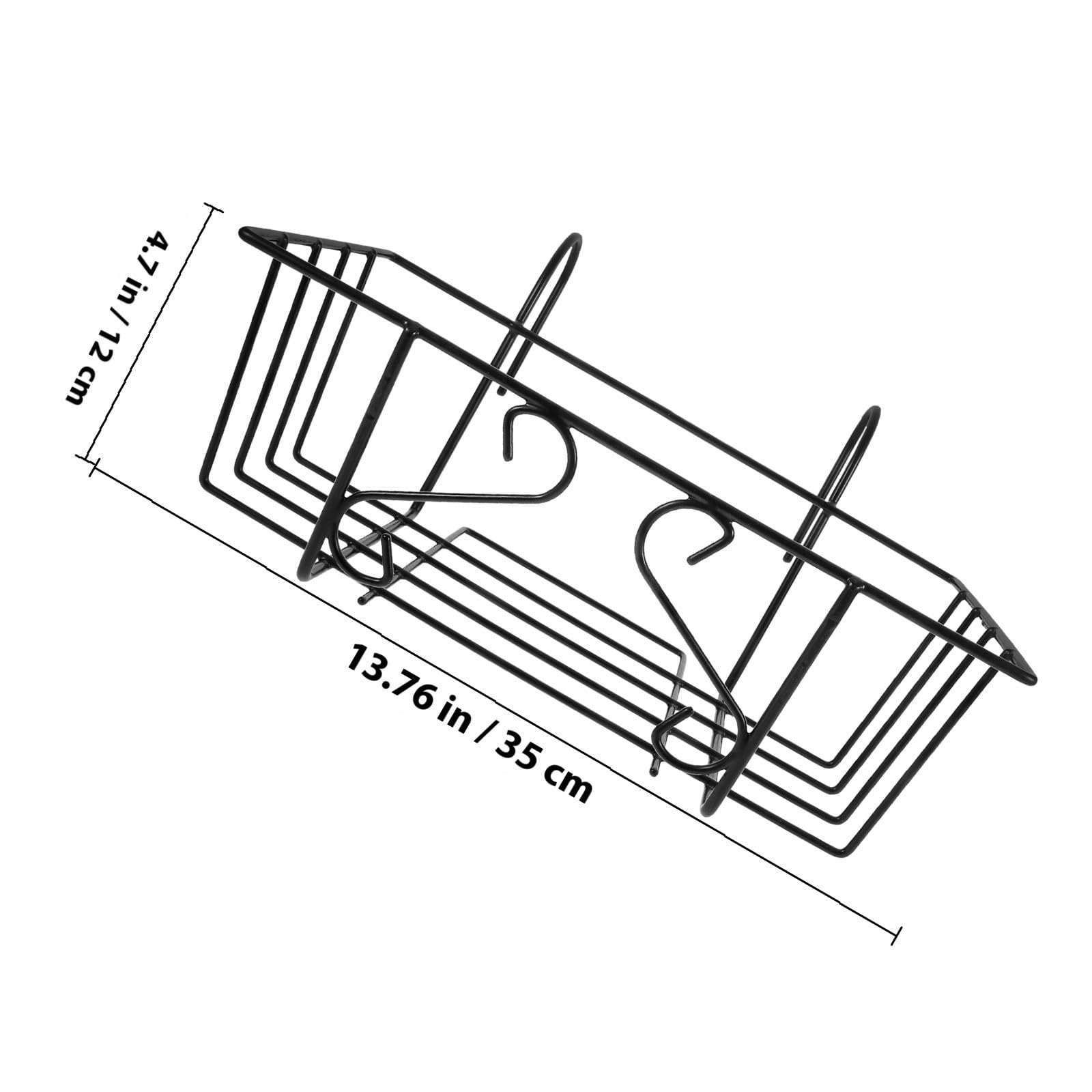 Soporte para Macetas Colgantes de Hierro Negro 2 Piezas, Práctico y Fácil de Usar, Adecuado para Balcón y Vallas de Jardín