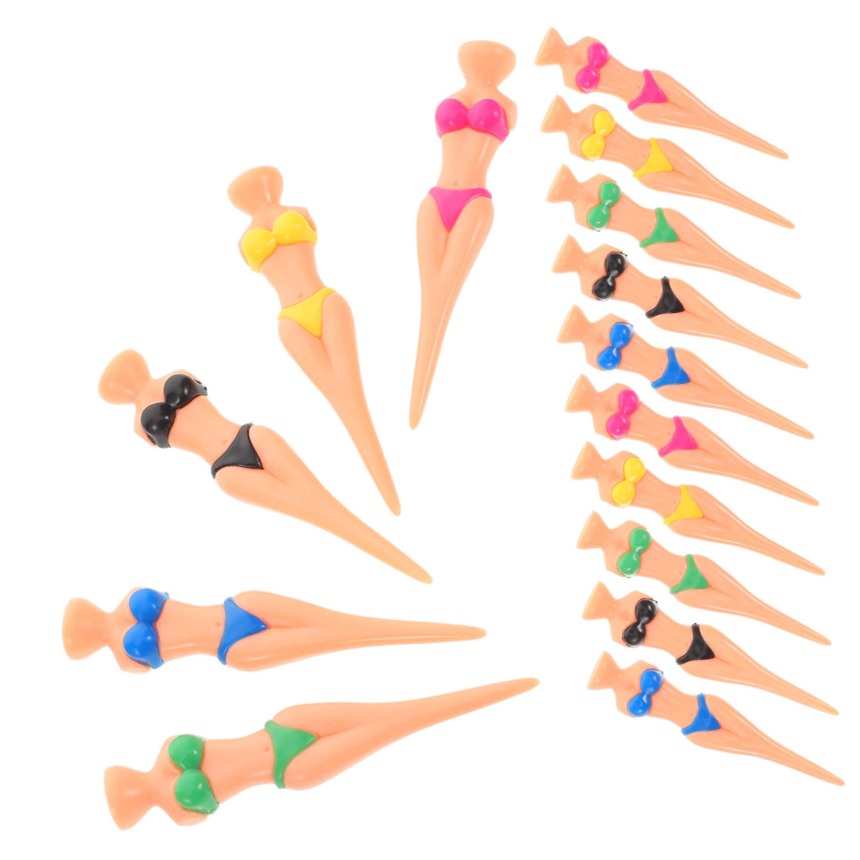 balacoo 15pcs Funny Golf Tees Unbreakable Bikini Model Tees for Women Unique Golfing Accessories Fun and Playful Design for Enjoyable Golf Experience
