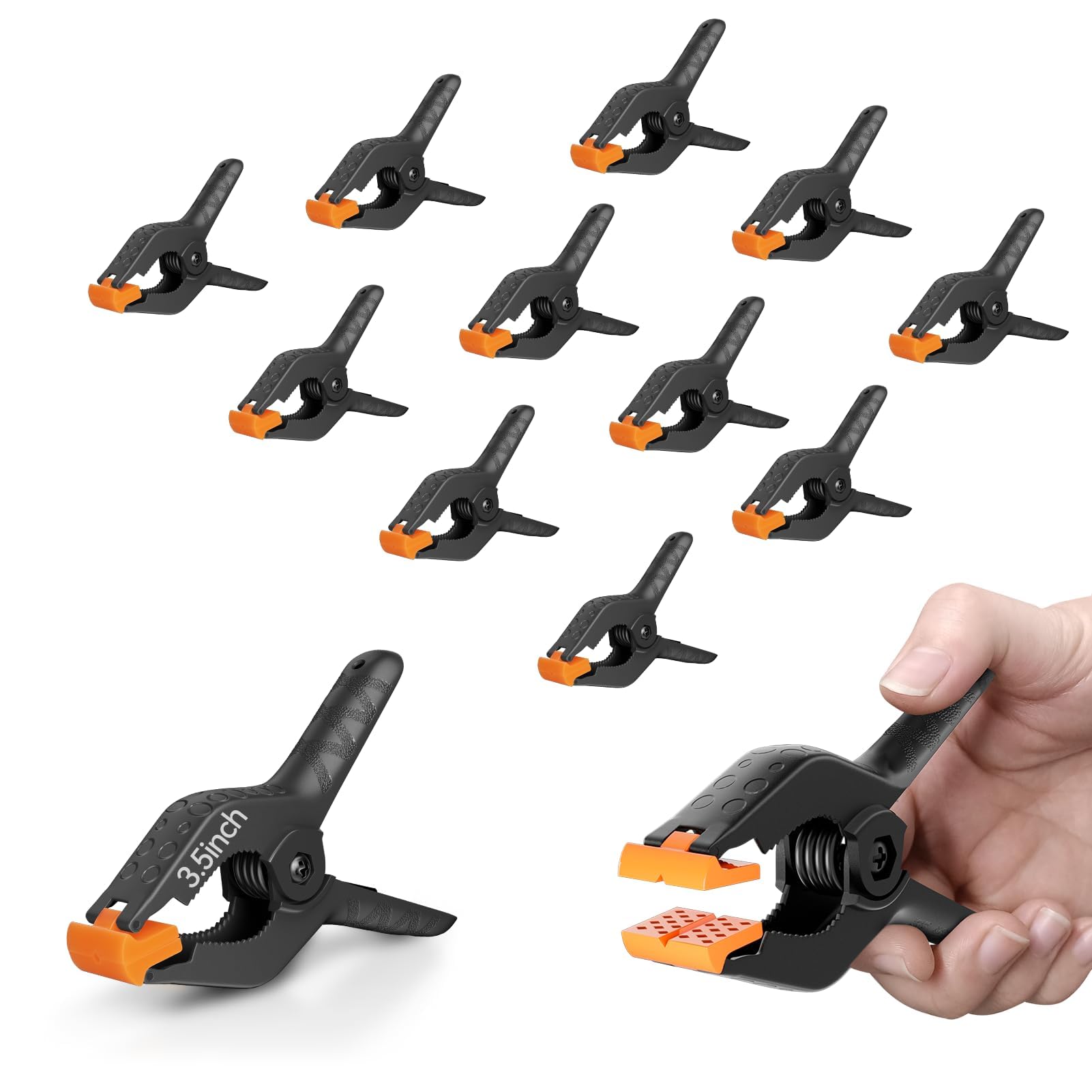EMART Spring Clamps, 12Pcs 3.5 inch Plastic Clips Heavy Duty Backdrop Clips