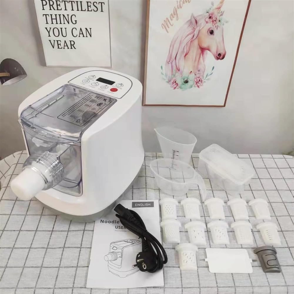 Máquina de pasta eléctrica for el hogar, accesorio for máquina de pasta eléctrica de 260 W, máquina for hacer fideos, extrusora de pasta, espaguetis frescos caseros en 10 minutos con 13 moldes for fid