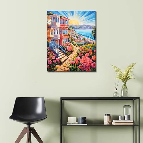 Miniatura 8 de TUMOVO Pintura por números para adultos principiantes, símbolo de Yin Yang con peces koi, pintura por números, kits de pintura acrílica por números,