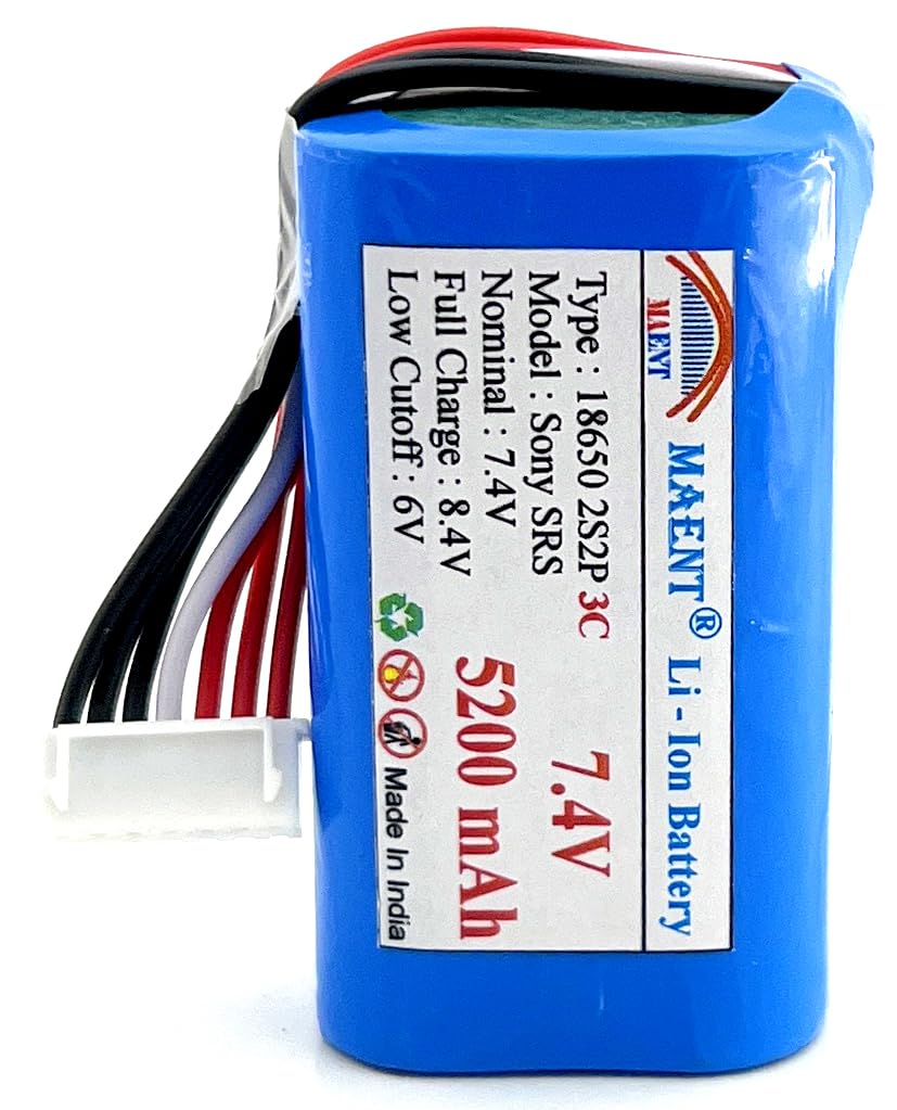 1Pcs Protected 7.4V Premium Lithium ion Rechargeable Battery for Bluetooth Speaker Toy SRS-X30 SRS-XB3 SRS-XB30 SRS XB30 SRS XB31 and Similar Connector - S1 (5200 mah)-image-38
