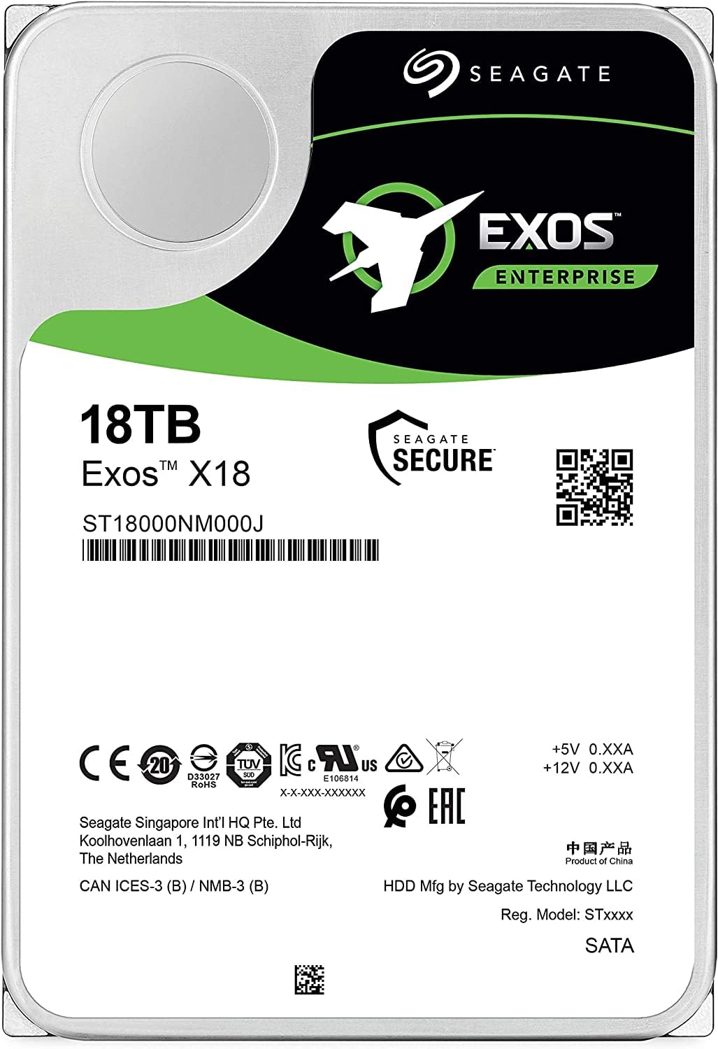 Seagate EXOS X18 18TB ST18000NM000J Interne Server Festplatte, 3,5