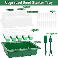 Vista 6 de Sondiko Seed Starter Tray with Soft Silicone Cells, 80 Cells Seedling Trays Seed Startering Kit, 4 Pack Plant Starter Trays with Humidity Dome, Base