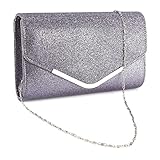 clutch lilac Mit abnehmbarem Träger. SurePromise One Stop Solution for Sourcing Frau Abendtasche Glitter Umschlag Dame Umhängetasche Handtasche Kette Tasche für Hochzeit Freizeit Party