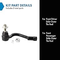 Vista 88 de TRQ Juego de barras de acoplamiento interiores delanteras 2 piezas compatibles con Acura RDX 2013-2018