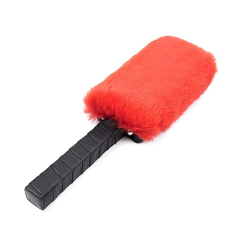 HGDTYRI SM Bondage Whips Feather Paddle Feather Tickler Whip BDSM Flogger Spanking Riding Crop Paddle Sex Toys for Men and Women Couples(Red Rot)
