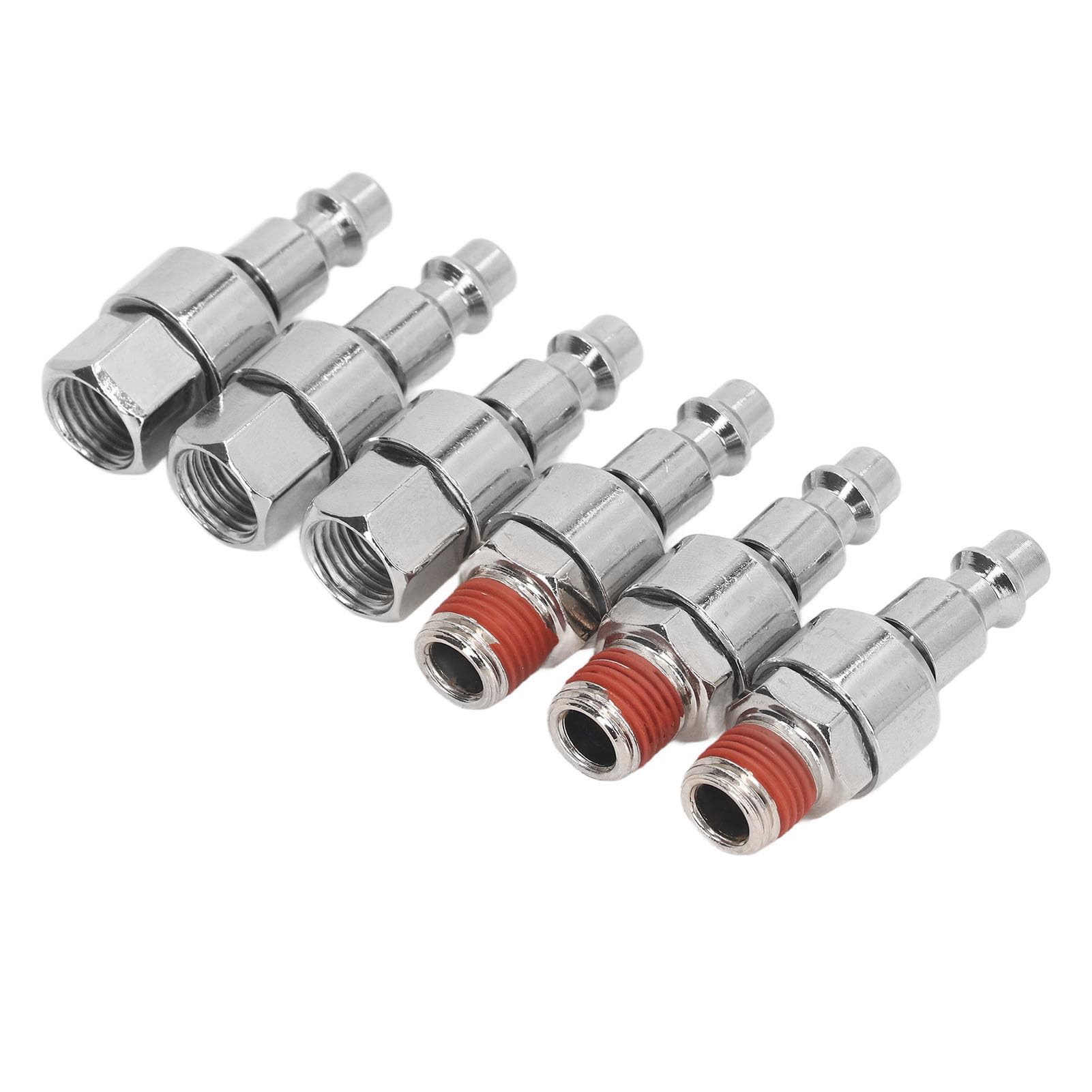 Raccords Pivotants 360° Pour Tuyaux D'air - 6 Pièces En Acier Inoxydable, 1/4" NPT, Pour Outils Pneumatiques - Connexion Rapide, étanchéité Garantie