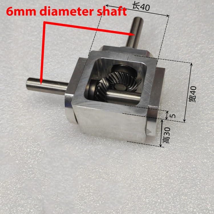 Angle Steering 1pc 90 Degree Spiral Bevel Gear Gearbox 1:1 Transmission Steering Gearbox 6mm Single Output Shaft T Type Cross Commutator Driving Change
