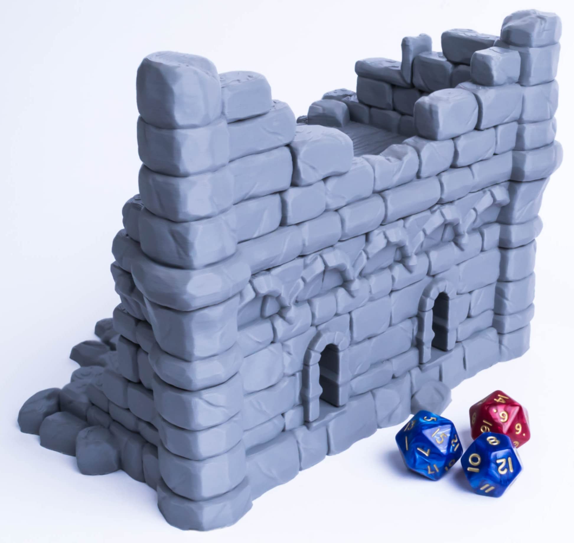 Casa En Ruinas De 3 Niveles Estilo Gondor – Escenografía Modular De 28mm Para Wargames Y Rol – Impresa En 3D Con PLA