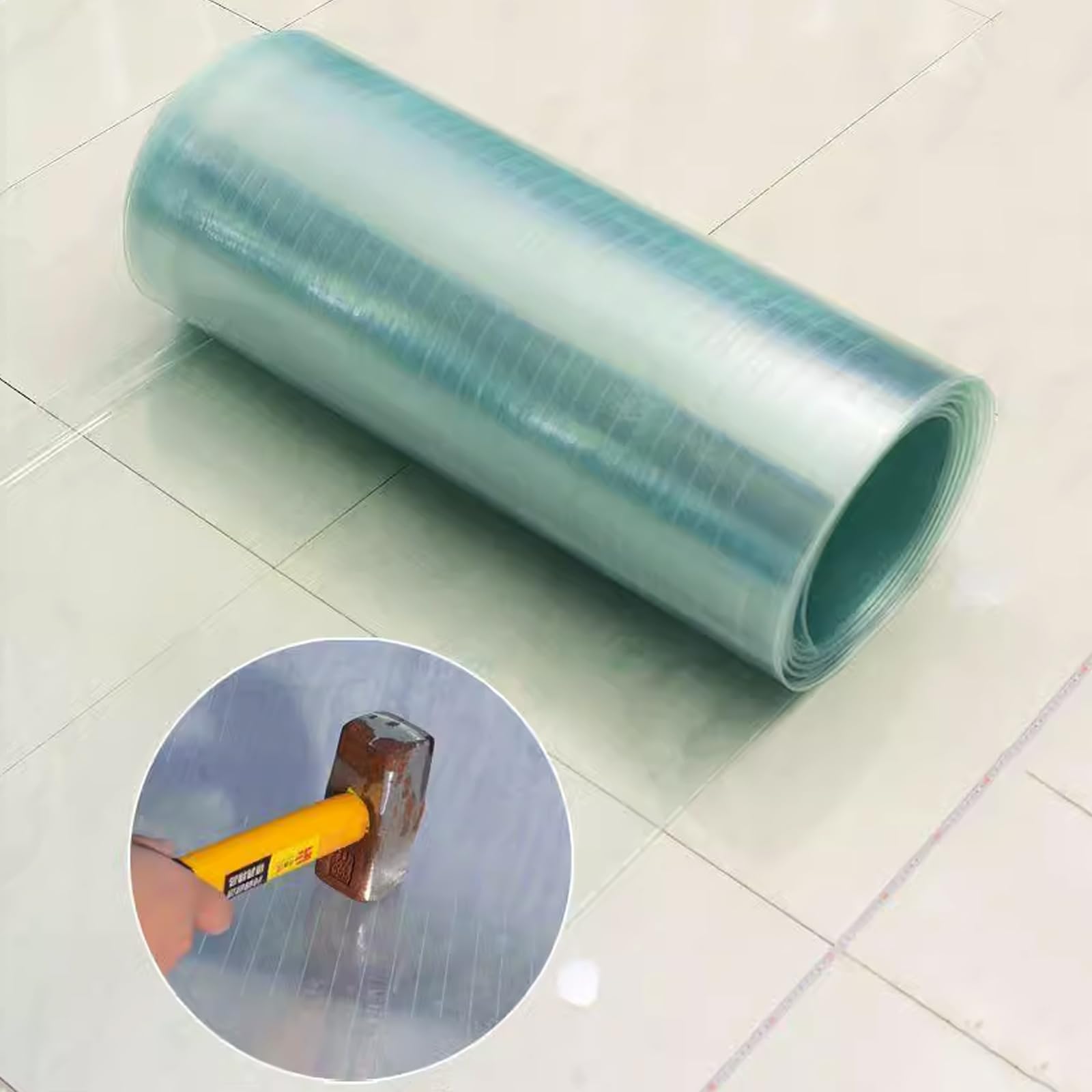 Panel de techo de policarbonato resistente a los rayos UV, repuesto impermeable para invernadero, cochera, toldo, fácil de cortar y personalizar, duradero (0,7 x 20 m)