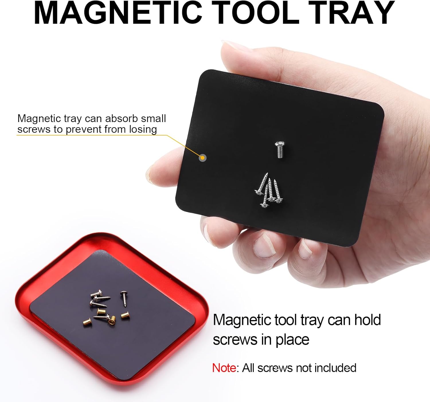 12Pcs Short Handle RC Tool Kit w/Quick Change Hex/Phillips/Flat Nut Drivers & Pliers for 1/18 1/24 Micro Crawler - SCX24, TRX4M, Axial, Traxxas, Losi Mini-T 2.0, FMS (Red)