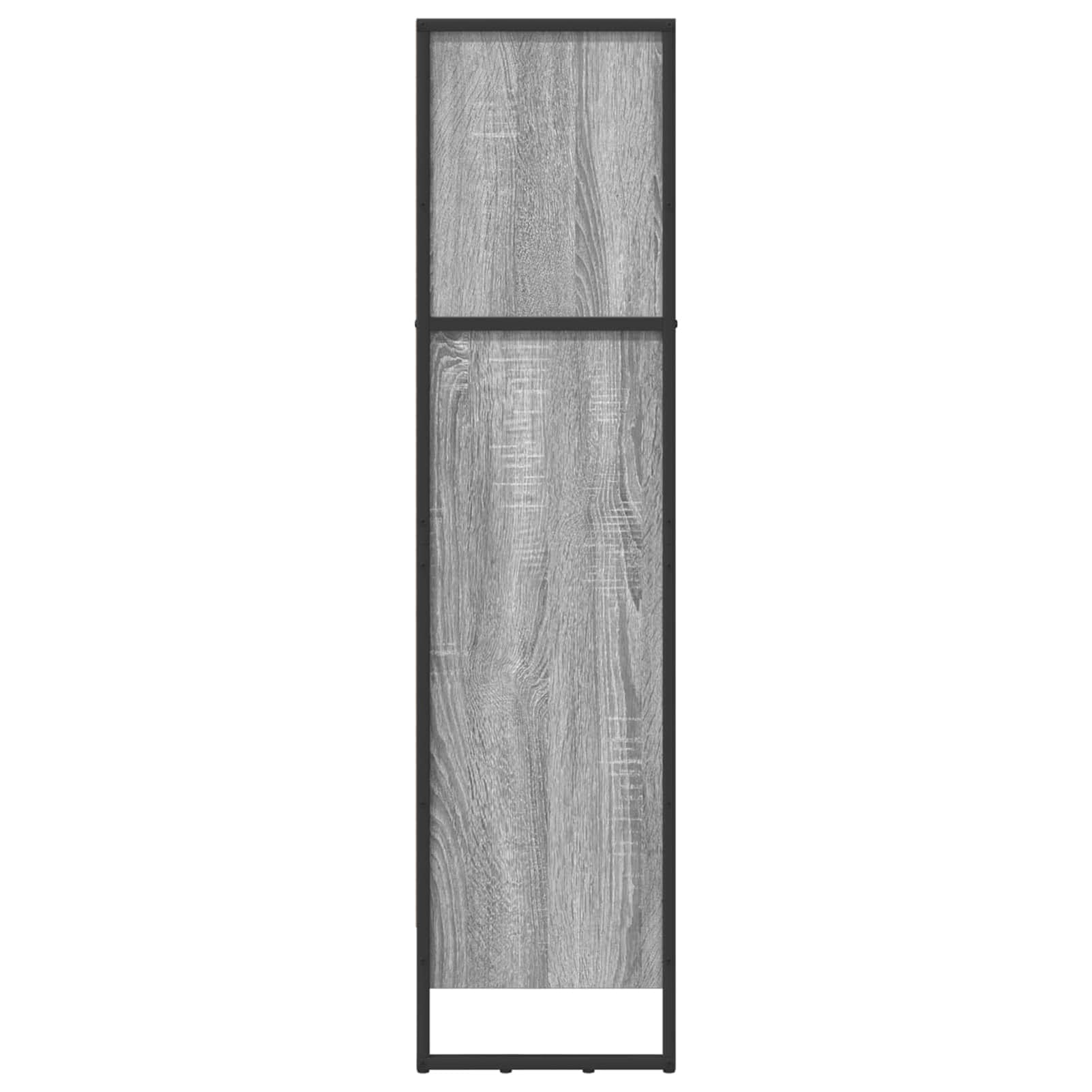 Regał na książki, 3-komorowy, szary Sonoma z materiału drewnopochodnego, 80 x 30 x 121 cm, do nowoczesnego wystroju