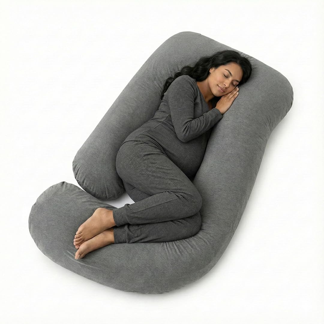 Amazon basics Full Body Pregnancy Pillow for Maternity,Baby Nursing,Fu