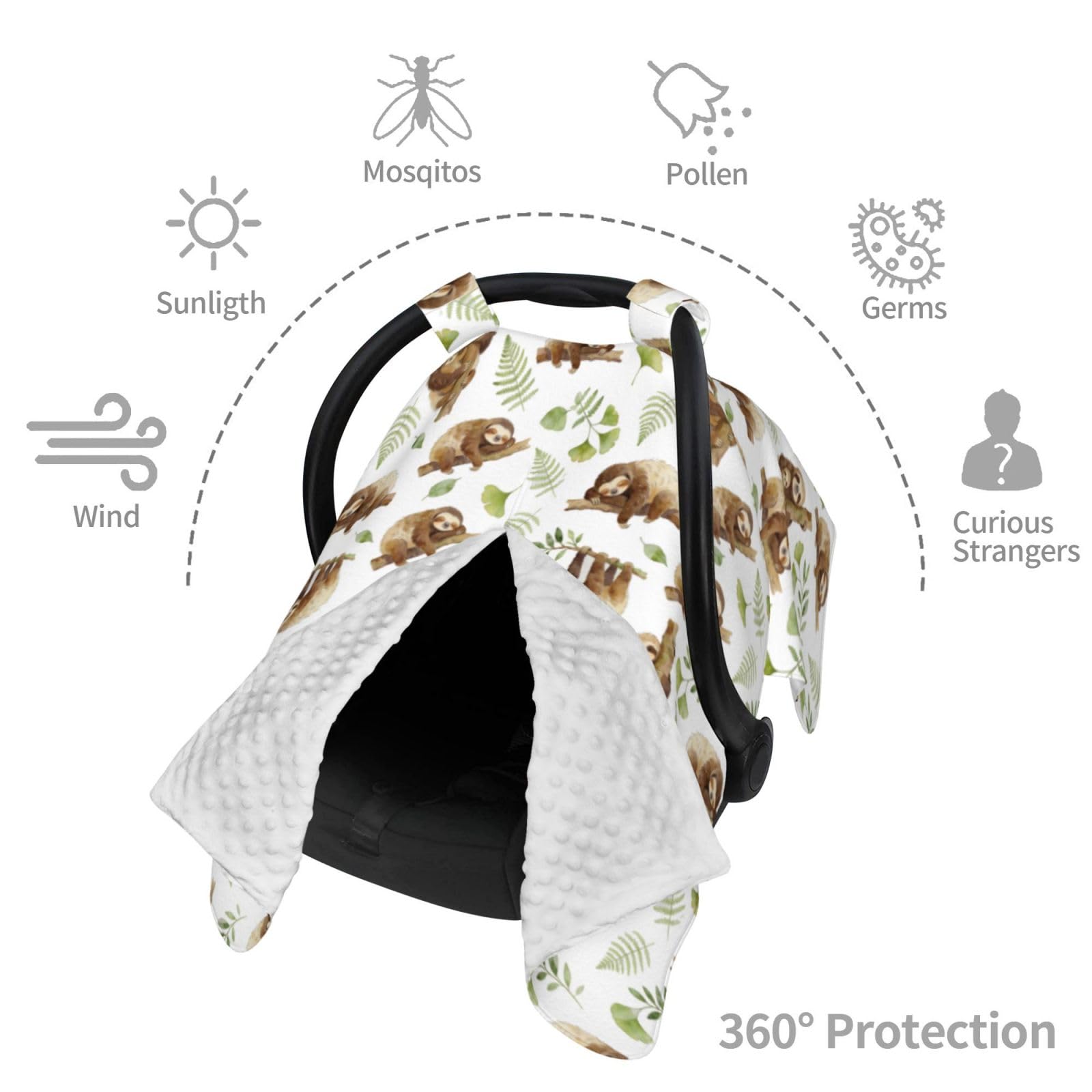 Cubierta de toldo para asiento de coche de bebé, cubierta multiuso, cubierta de enfermería, cubierta de carrito de compras, regalo de baby shower para niños y niñas
