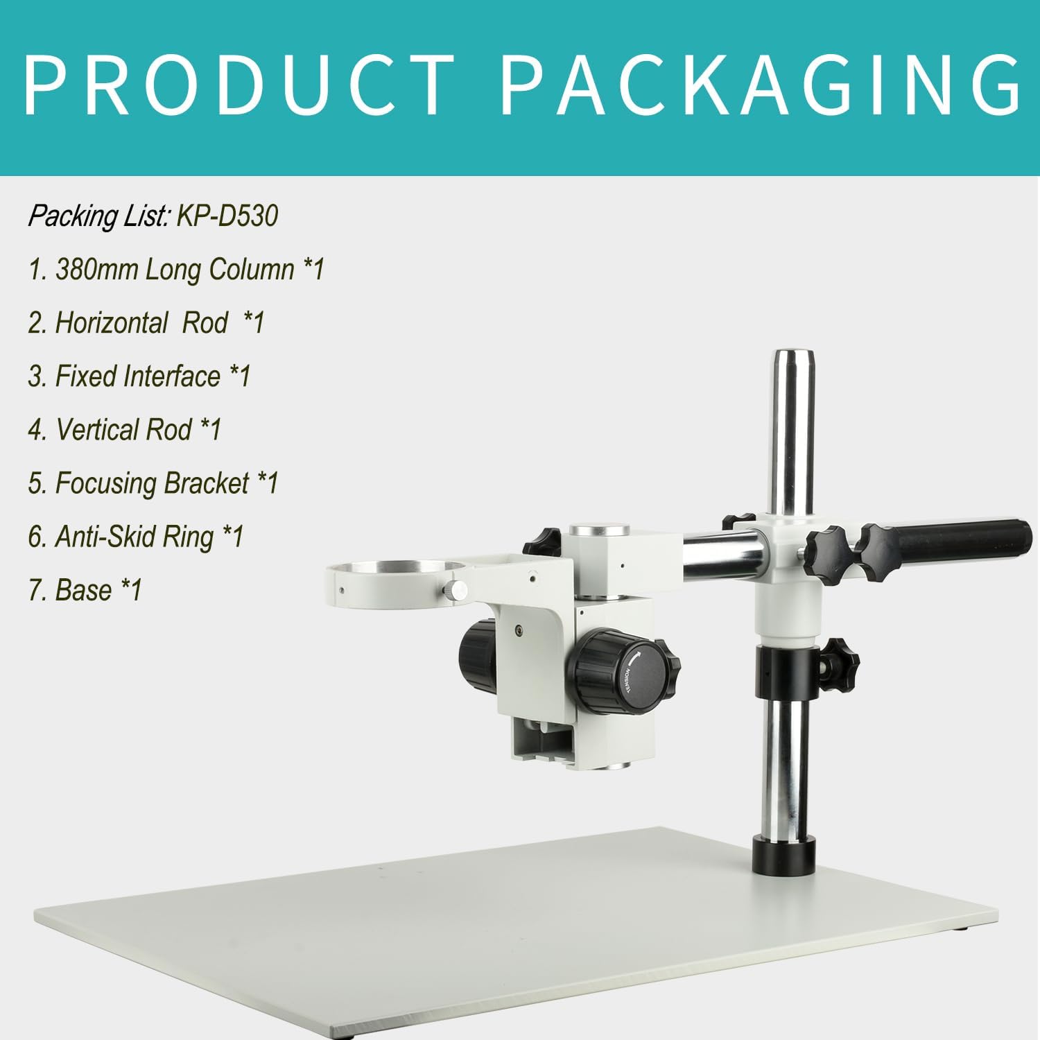 Large Platform Microscope 500X350mm Universal Adjustment Bracket 76mm Focusing Frame