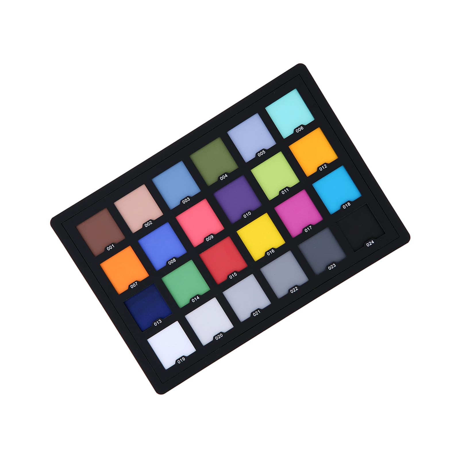 Farbkorrekturkarte für Kameras, 14,5 x 10,4 cm Farbkalibrierungskarte, Standard-24-Farben-Balancekarte mit natürlichen Tönen, Hauttönen