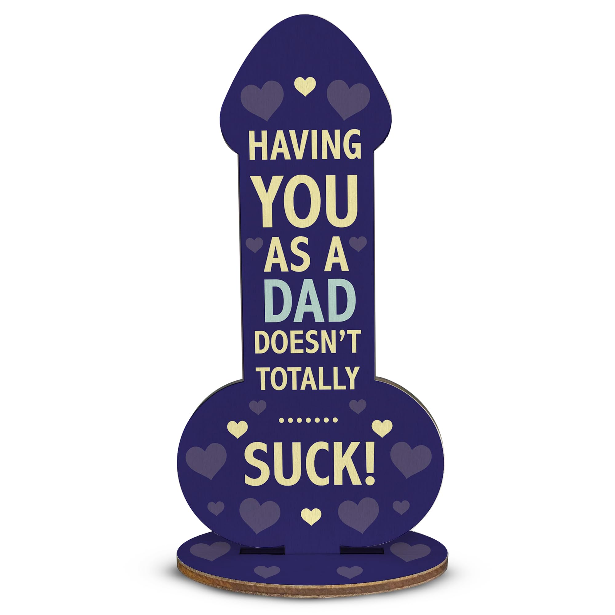 Red Ocean Funny Dad Gifts, Father's Day Birthday Gifts For Dad, Joke Fathers Day Dad Gifts From Daughter Son, Dad Birthday, Rude Novelty Gifts For Him, Dad Gifts (Wooden Plaque 15x7.5cm)
