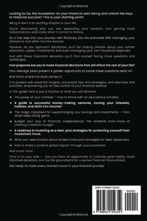 Money Skills 101 for Teens: Discover the Secrets to Smart Money Management, Budgeting and Investing for a Stress-Free Future - Image 2