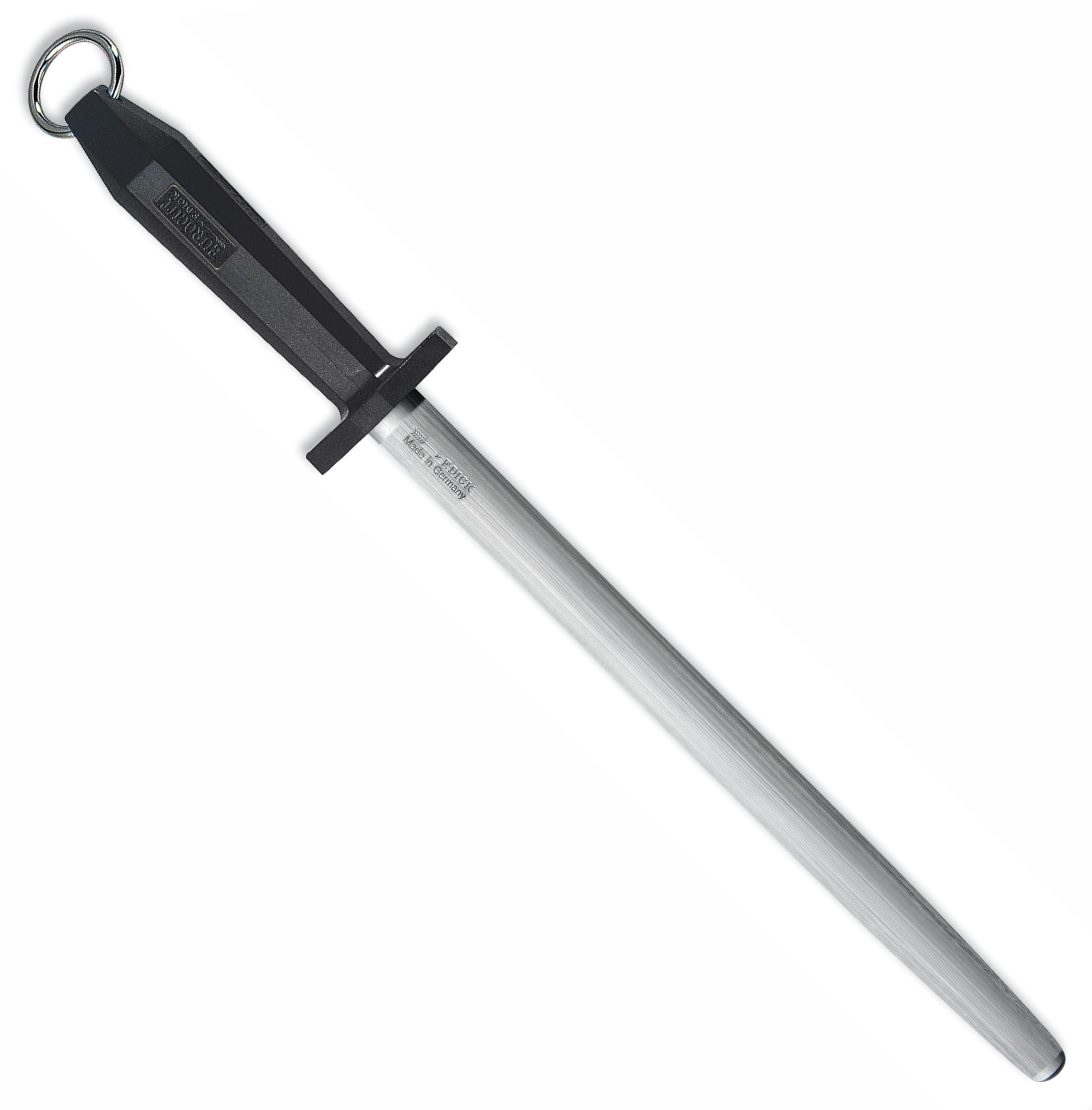 Wetzstahl 30 cm oval Feinzug - Dick Eurocut, Schwarz