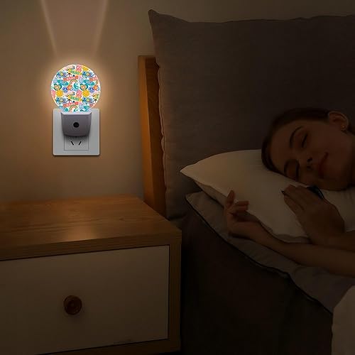 Miniatura 6 de Niapessel Night Lights Plug Into Wall Retro 90s Funny Quote Print Nightlights with Light Sensors Led Night Light Automatic for Bedroom Hallway