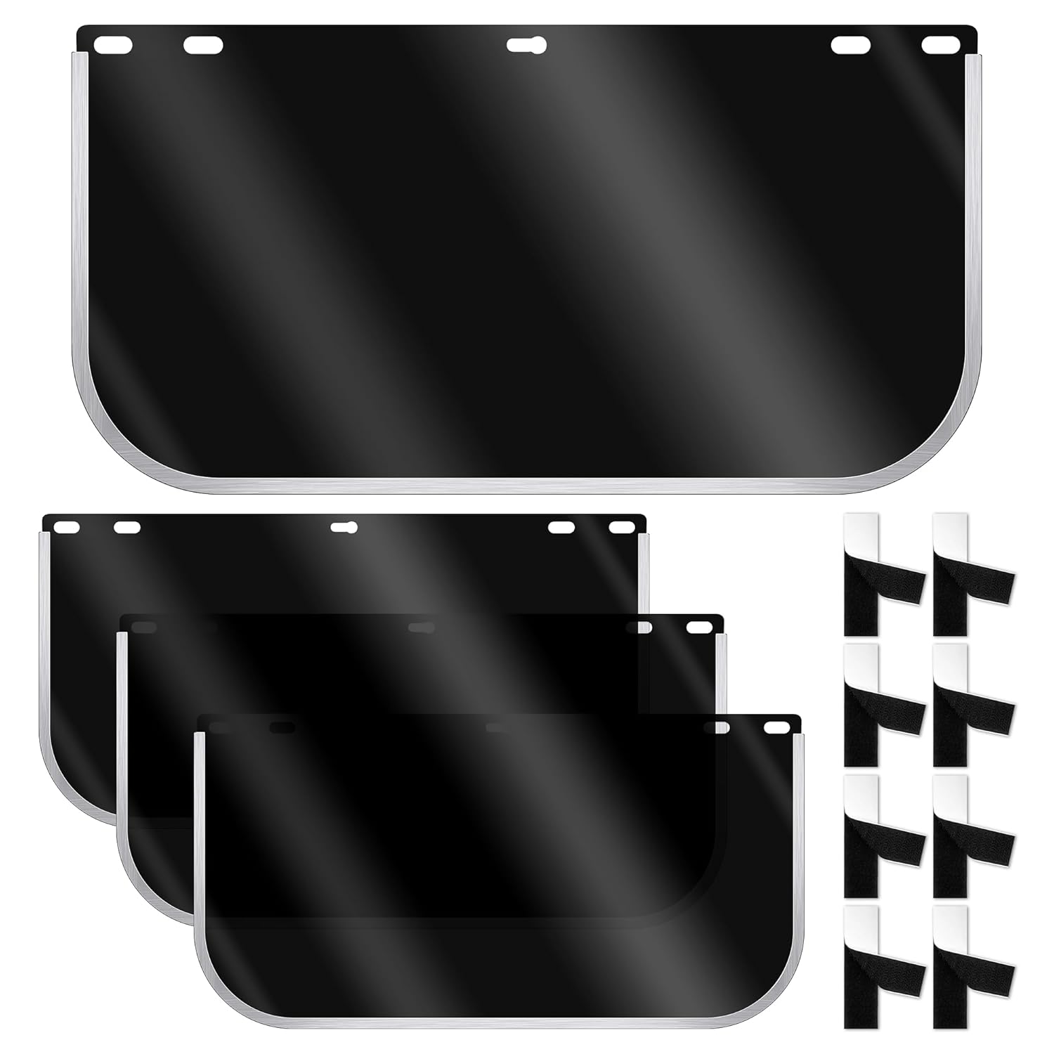 4 Pcs Face Shield Replacement Lens,Made From Scratch-resistant 15.47'' x7.87 '' Full Face Shield Compatible with Hobart 770580, Protective Screens for Safety Goggles Visors