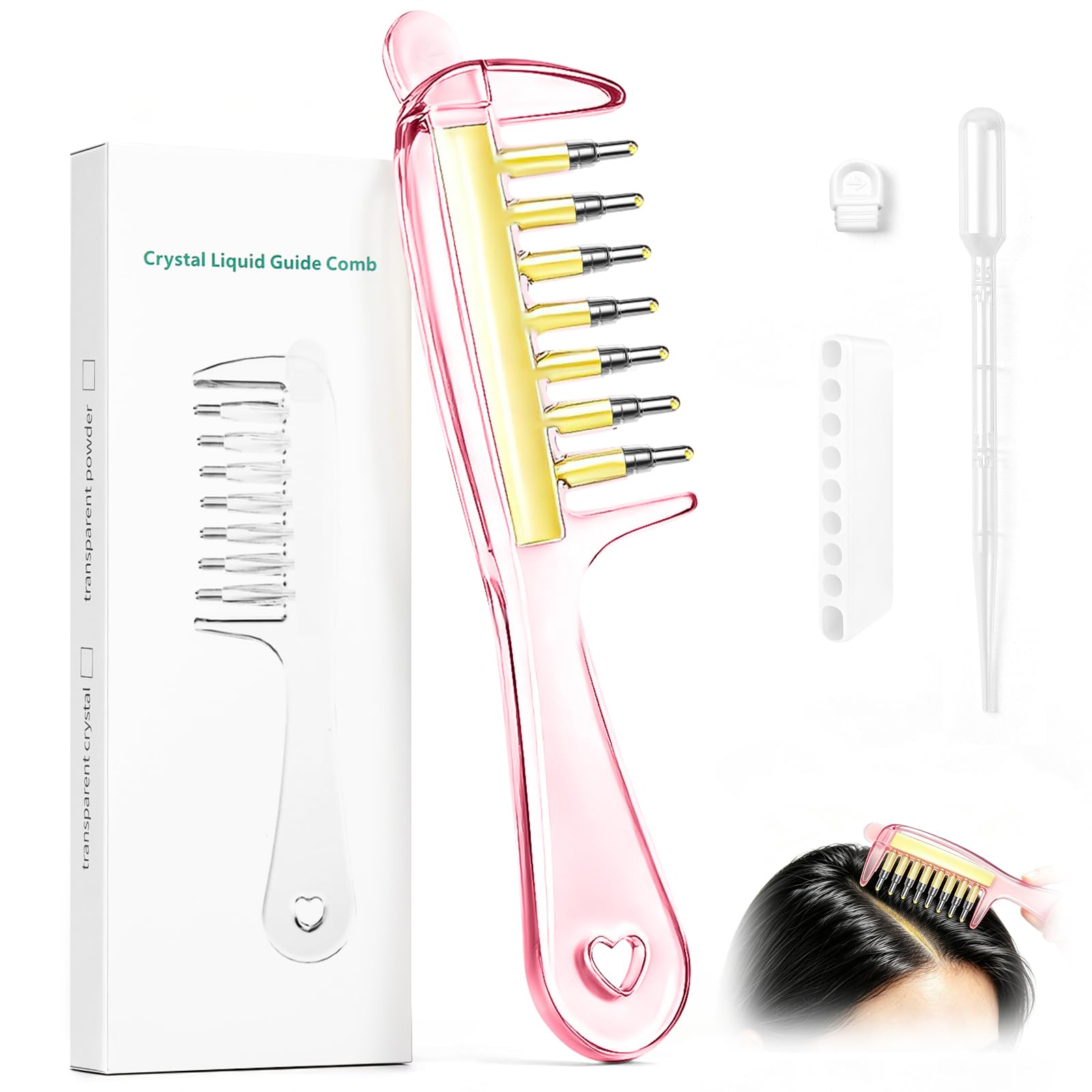 Scalp Oil Applicator Comb for Minoxidil, Serums Liquid Quick Root Delivery