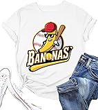 Baseball Shirts for Women Funny Baseball Graphic Tees Game Day Fan Shirt Mama Short Sleeve Shirt White L