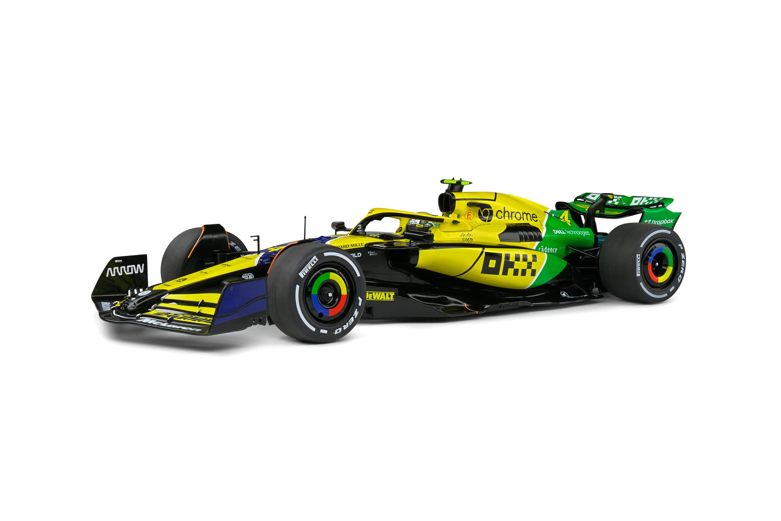 Solido Modellino McLaren F1 Team MCL38 Monaco GP, modellino di auto fedele ai dettagli in metallo DieCast con ruota libera e Oscar Piastri come conducente, auto da collezione a partire dai 14 anni