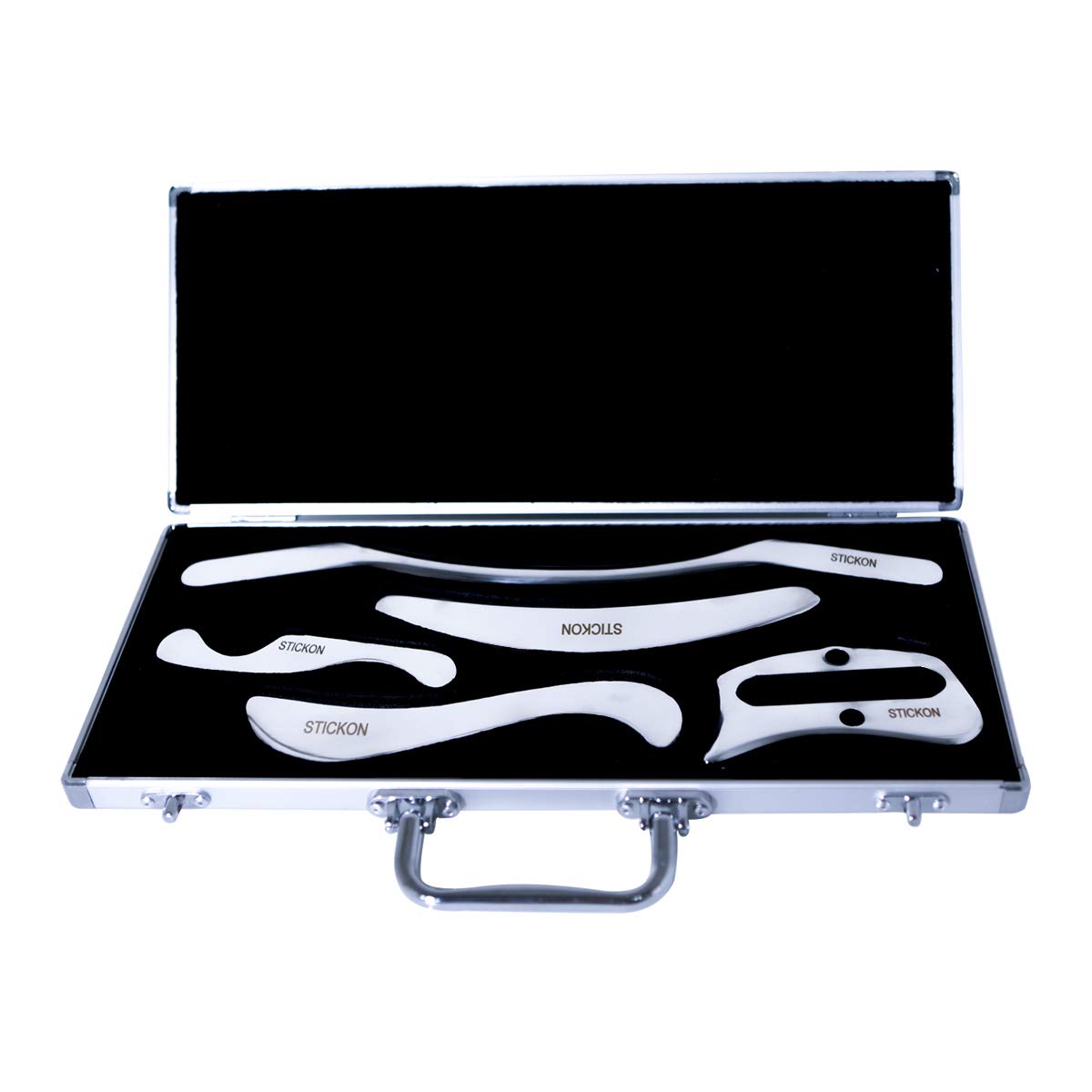 Justsun Gua Sha skrobak do miękkiej tkaniny, narzędzie do masażu ze stali nierdzewnej, narzędzie IASTM do terapii akupunktury, zmniejszenie bólu mięśni