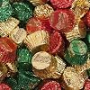 14.4 lbs Christmas Candy Holiday Peanut Butter Cups - Red, Green, Gold approx. 54pcs