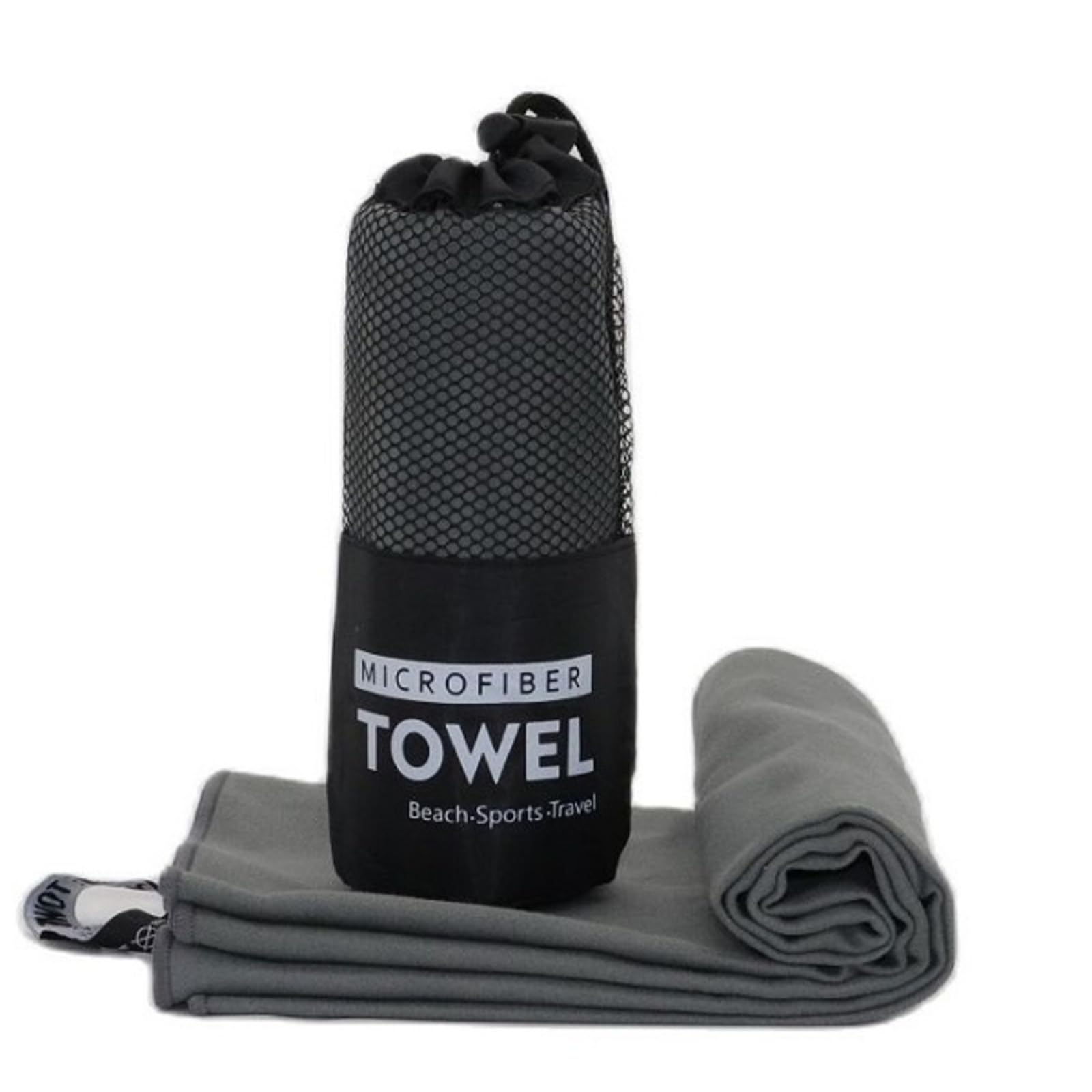 GMEqfhpOPS Camping Towels Super Absorbent Fast Drying Microfiber Travel Towel Quick Dry Ultra Soft Compact Gym Towel for Swimming Beach Towels Bath(Dark Grey,50x110cm)