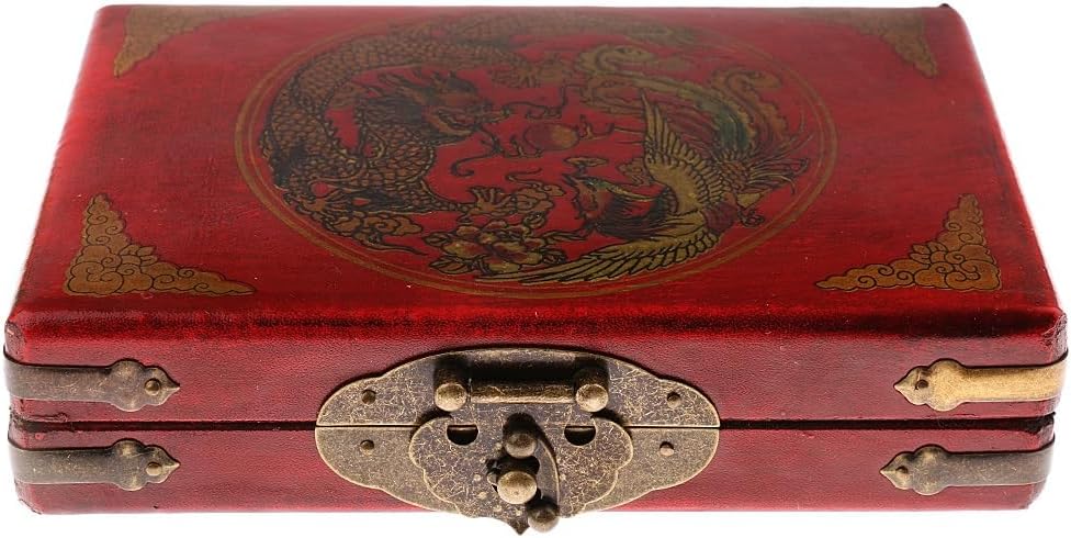 9 Rows Vintage Chinese Wooden Bead Arithmetic Abacus with Box Calculator Counting Collection