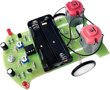 D2-5 Smart Tracking Car Kit, DIY Line Follower Robot Soldering Project, Automatic Trajectory Car STEM Practice Kit for Beginners Teens Students
