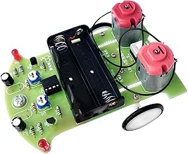 D2-5 Smart Tracking Car Kit, DIY Line Follower Robot Soldering Project, Automatic Trajectory Car STEM Practice Kit for Beginners Teens Students