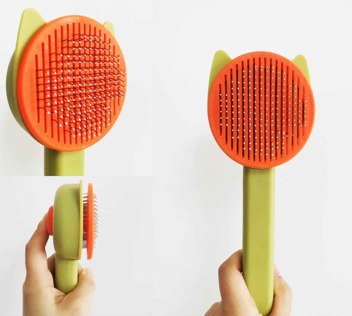 10PCS Cat & Dog Grooming Kit, Self-Cleaning Brush Removes Loose Hair, Pet Bath Brush, Massage Glove, Nail Clipper, Flea Comb - image 3